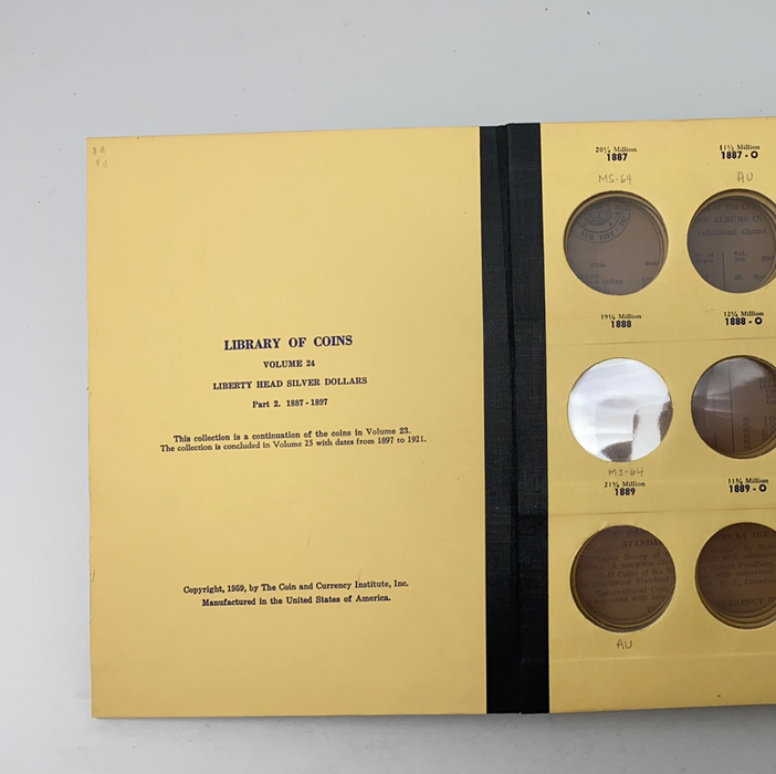 Library of Coins Vol 24 Morgan Silver Dollars Part 2 Coin Album-Used