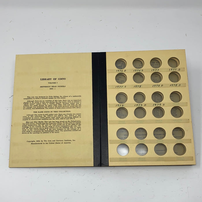 Library of Coins Vol 7 Jefferson Head Nickels Coin Album-Used