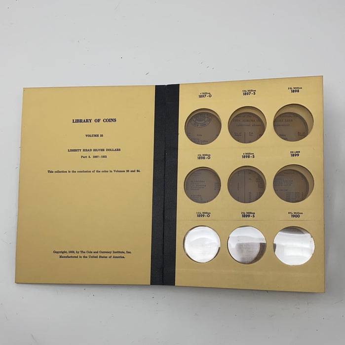 Library of Coins Vol 25 Morgan Silver Dollars Part 3 Coin Album-Used