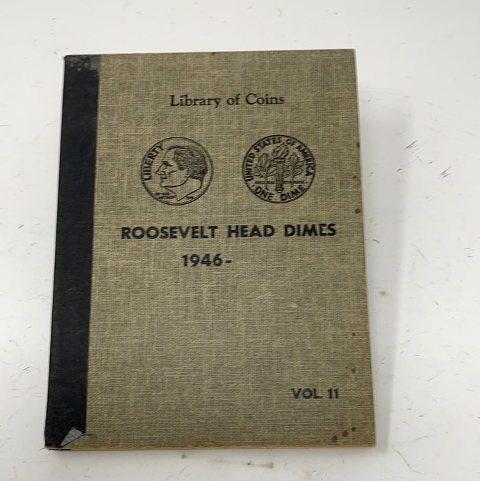 Library of Coins Vol 11 Roosevelt Head Dimes Coin Album-Used