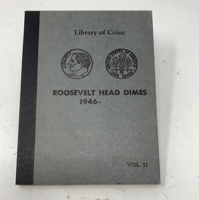 Library of Coins Vol 11 Roosevelt Head Dimes Coin Album-Used