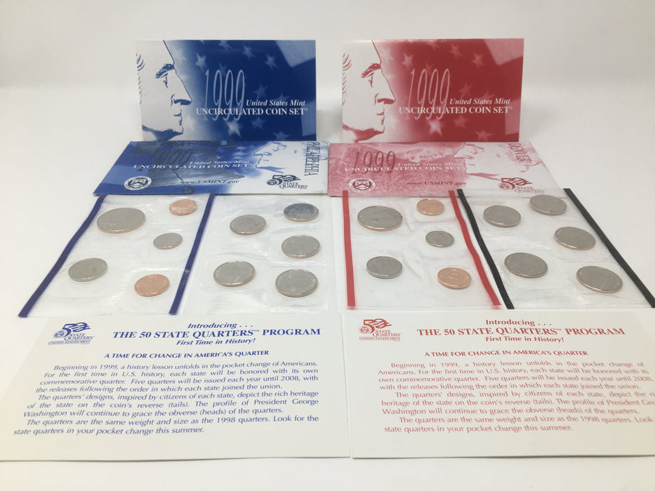 1999 P & D US Mint Uncirculated Coin Set