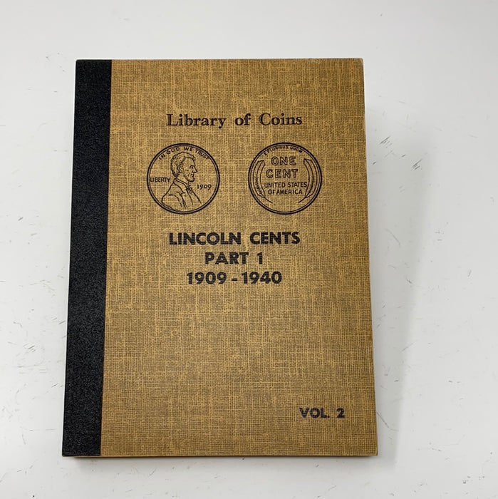 Library of Coins Vol 2 Lincoln Cents Part 1 Coin Album-Used