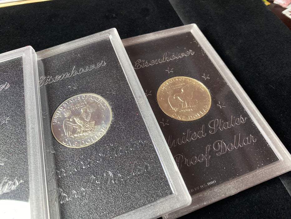 1971 1972 1973 1974 S Eisenhower 40% Silver Proof Set w/Boxes