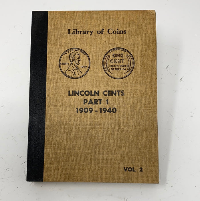 Library of Coins Vol 2 Lincoln Cents Part 1 Coin Album-Used