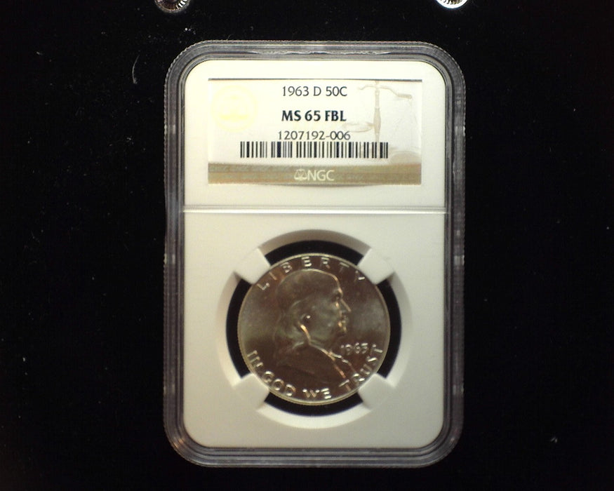 1963 D Franklin Half Dollar NGC MS65 Full Bell Lines - US Coin