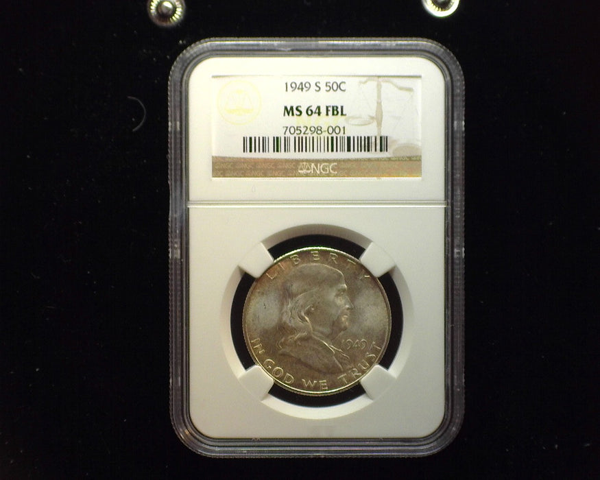 1949 S Franklin Half Dollar NGC MS64 Full Bell Lines - US Coin