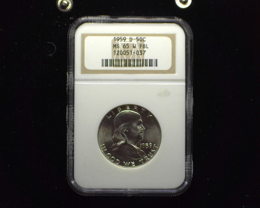 1959 D Franklin Half Dollar NGC MS65 Full Bell Lines - US Coin