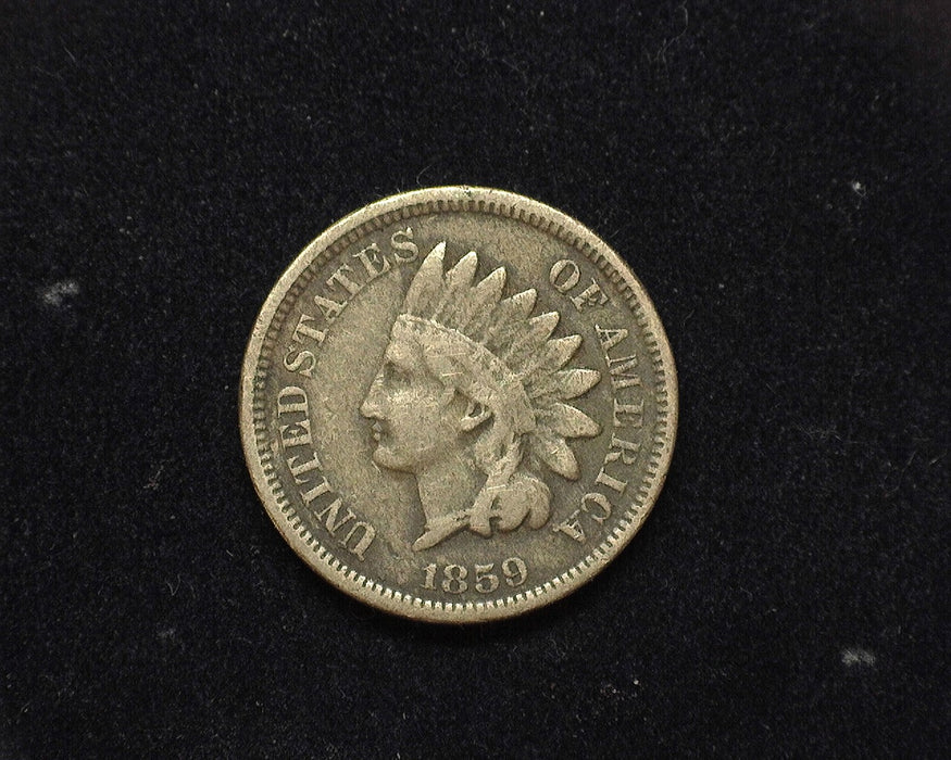 1859 Indian Head Penny/Cent F - US Coin