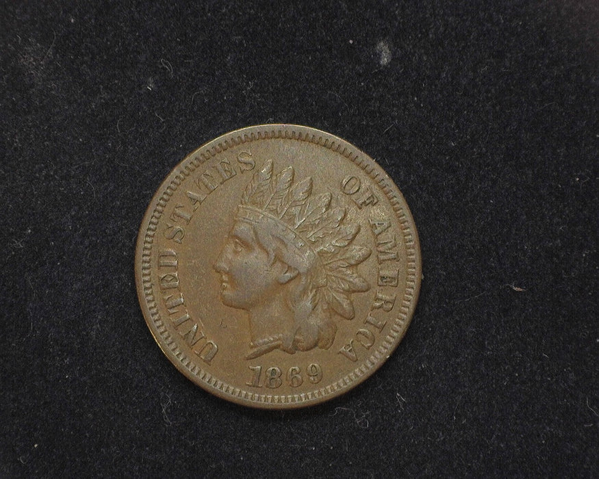 1869 Indian Head Penny/Cent F - US Coin