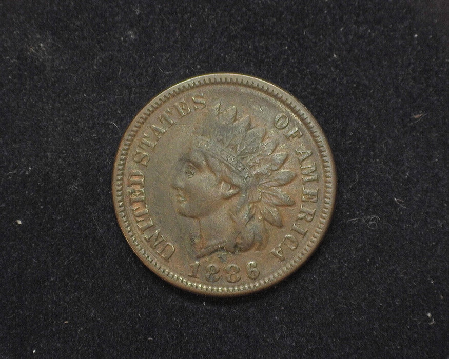 1886 Indian Head Penny/Cent VF Ty I - US Coin