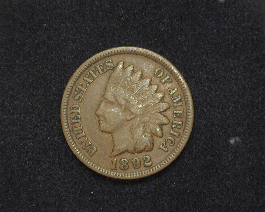 1892 Indian Head Penny/Cent F - US Coin