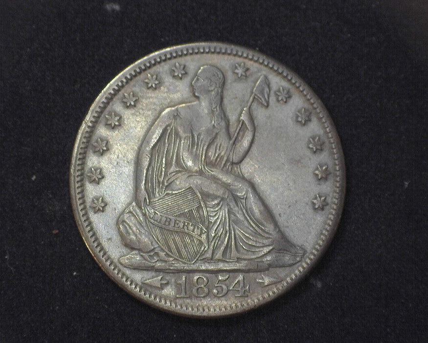 1854 Liberty Seated Half Dollar XF Arrows - US Coin