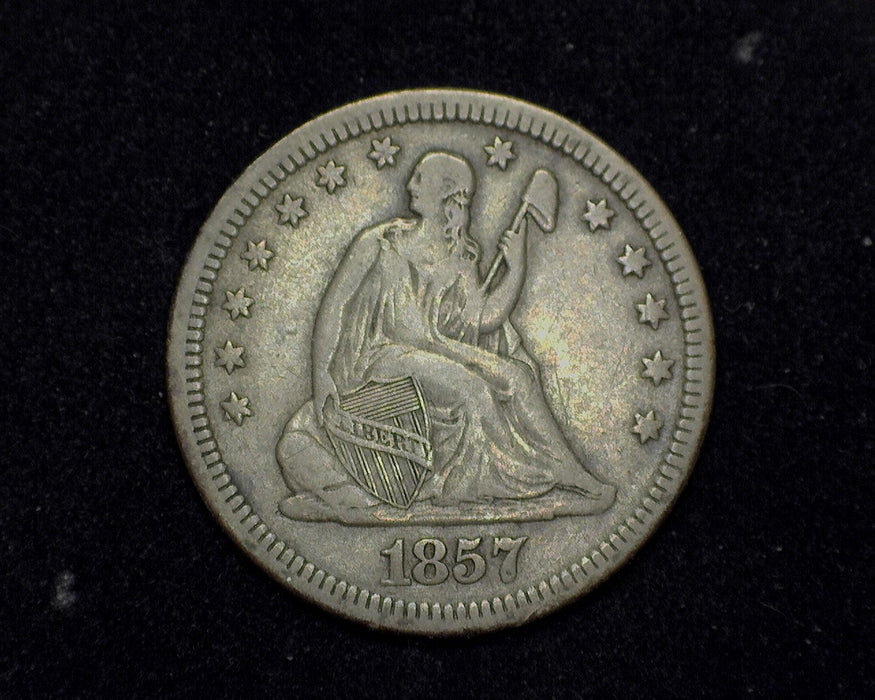 1857 Liberty Seated Quarter VF - US Coin