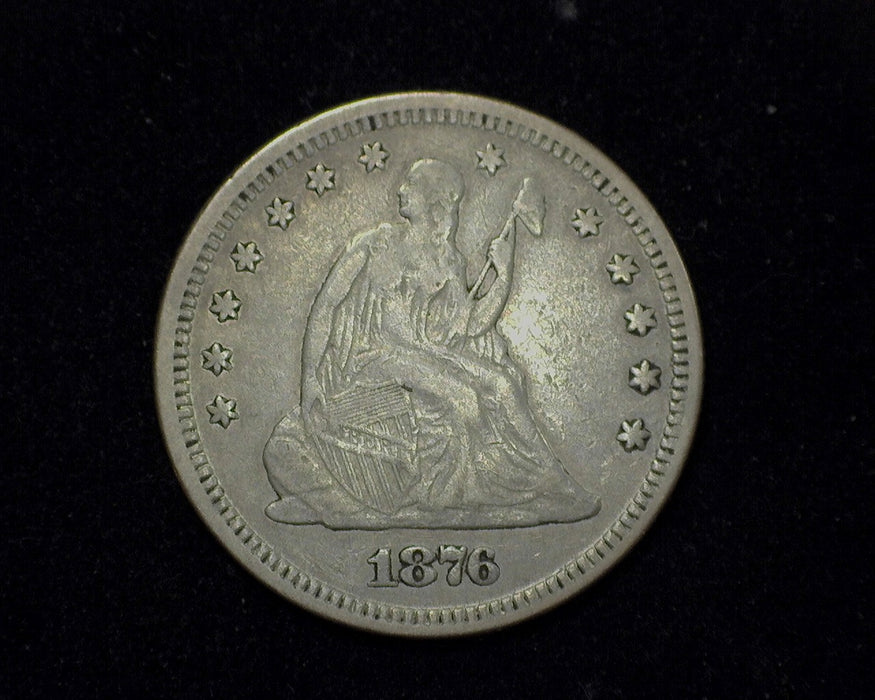 1876 Liberty Seated Quarter VF - US Coin