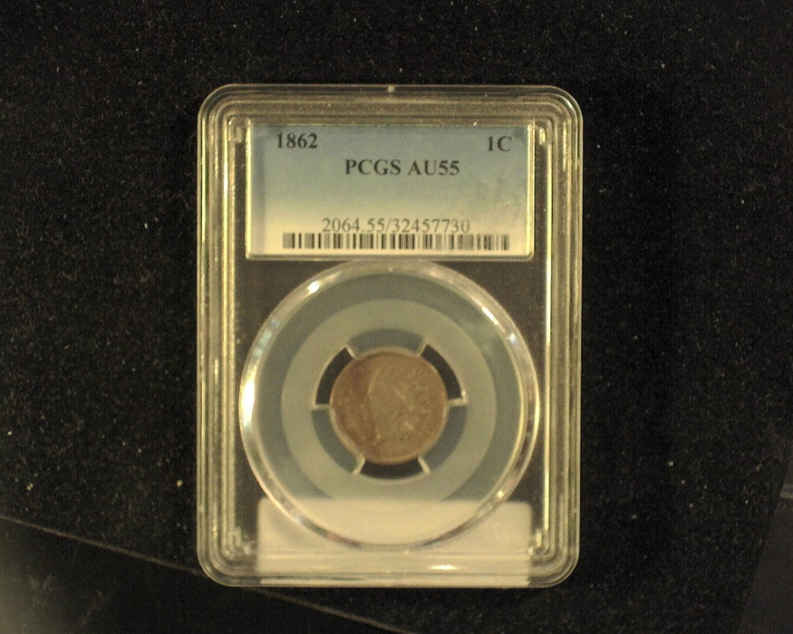 1862 Indian Head Penny/Cent PCGS AU55