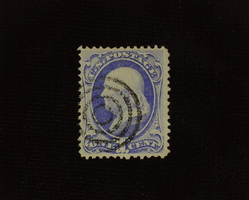 HS&C: US #134 Stamp Used Rich color with black Target cancel. VF