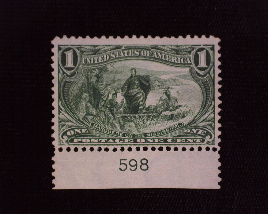 HS&C: US #285 Stamp Mint Fresh plate number stamp. F/VF NH