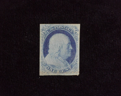 HS&C: US #9 Stamp Mint Unused no gum stamp. Some creasing at bottom. Full four margins. VF/XF