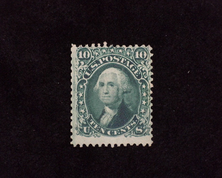 HS&C: US #68 Stamp Mint No gum. Reperf at left and tiny corner crease. F