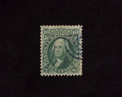 HS&C: US #68 Stamp Used Fresh stamp with Face Free Black Target cancel. VF/XF