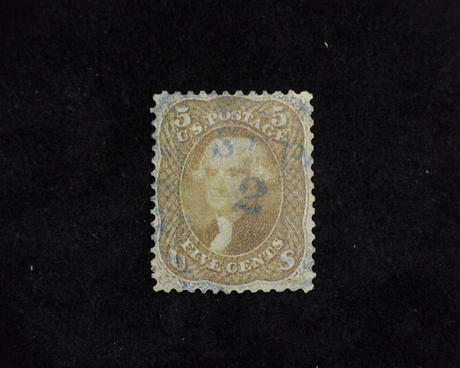 HS&C: US #67 Stamp Used Tiny perf tear and small thin. F/VF