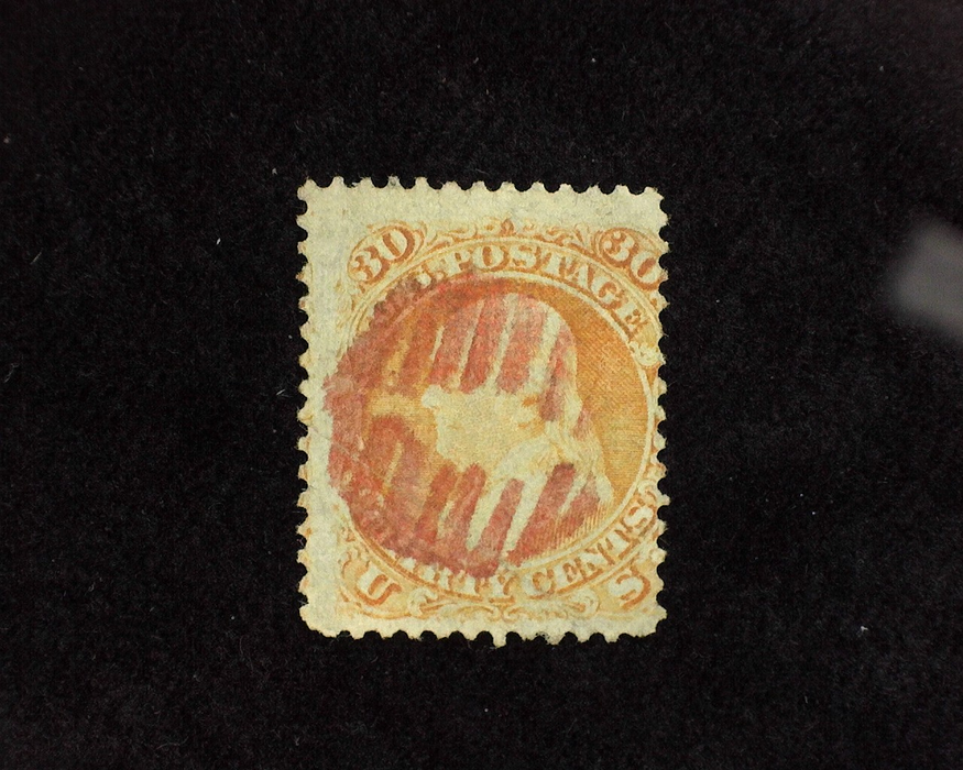 HS&C: US #100 Stamp Used Diagonal crease. AVG