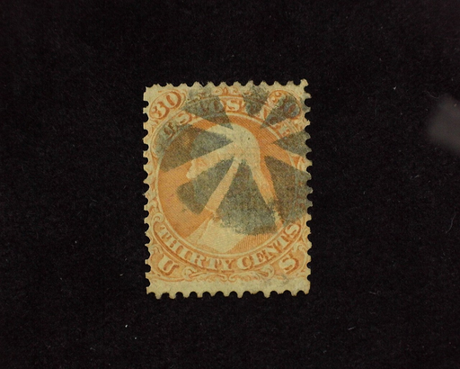 HS&C: US #100 Stamp Used Faint corner crease. F