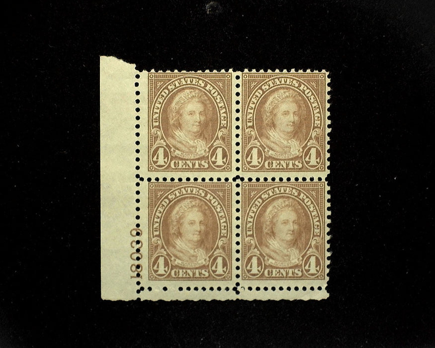 #636 Mint 4 cent Martha Washington plate block of four PL#18039 F NH US Stamp