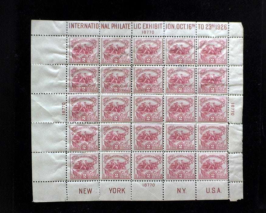 #630 MNH 1926 White plains souvenir sheet Filler F US Stamp