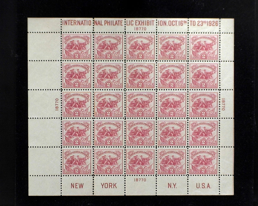 #630 MNH 1926 White plains souvenir sheet F/VF US Stamp