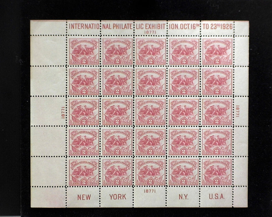 #630 MNH 1926 White plains souvenir sheet F/VF US Stamp