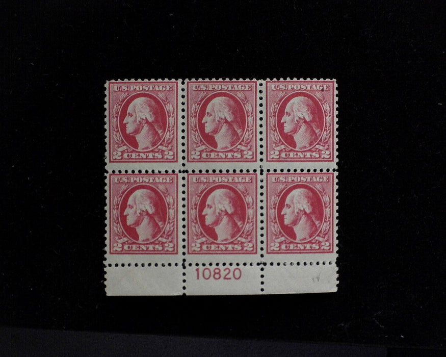 #526 MLH 2 cent Carmine Type IV plate block F US Stamp