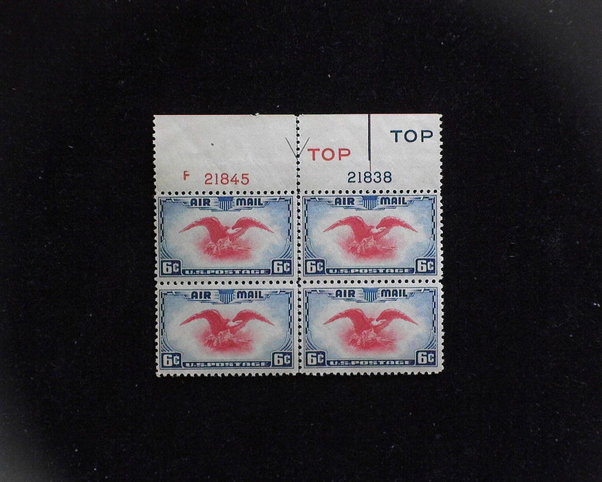 #C23 MNH 6 cent Eagle Airmail plate block VF US Stamp