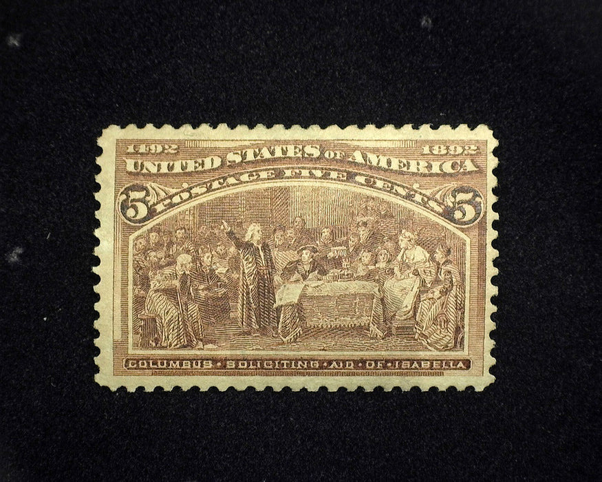 #234 5 Cent Columbian Mint F/VF NH US Stamp