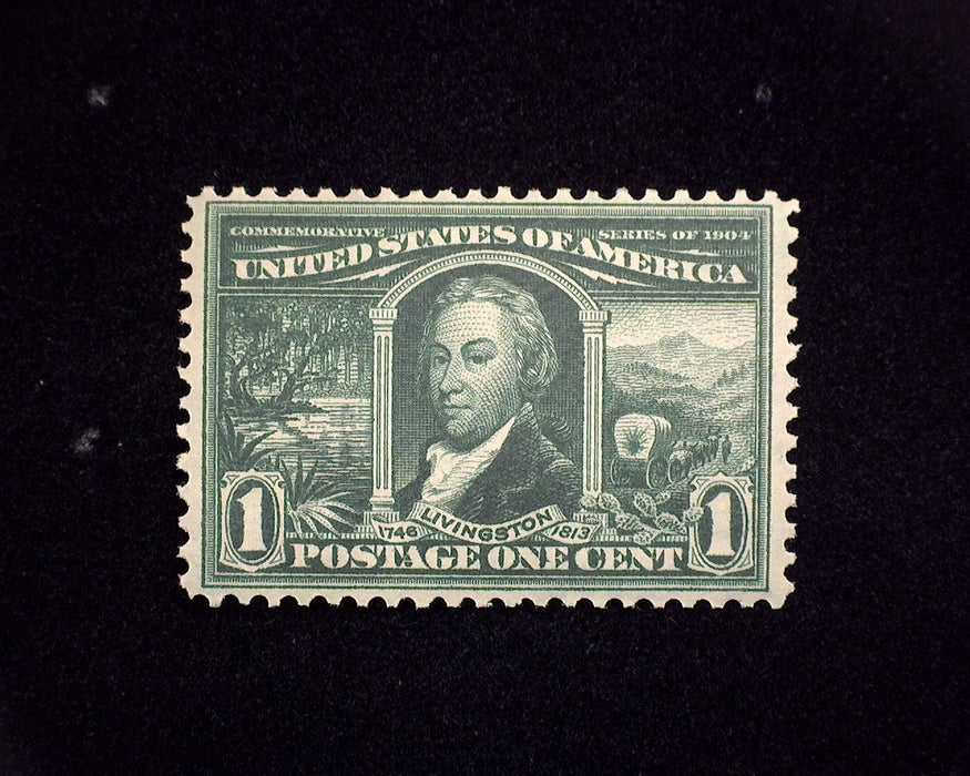 #323 MNH 1 cent Louisiana Purchase F US Stamp