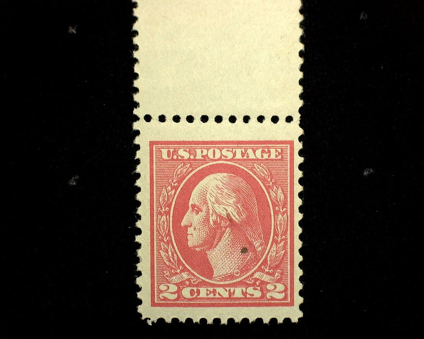 #528B 2c Carmine Type VII Inclusion. Gash on cheek variety Cats $300.00 as hinged. Mint F/VF NH US Stamp