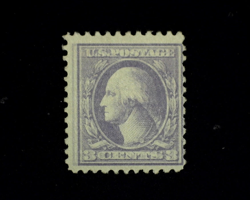 #529 MLH 3 cent Purple Type III Double impression variety F US Stamp