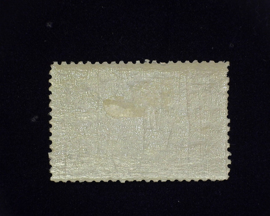 #235 MLH 6 cent Columbian. Couple of pulled perfs XF US Stamp