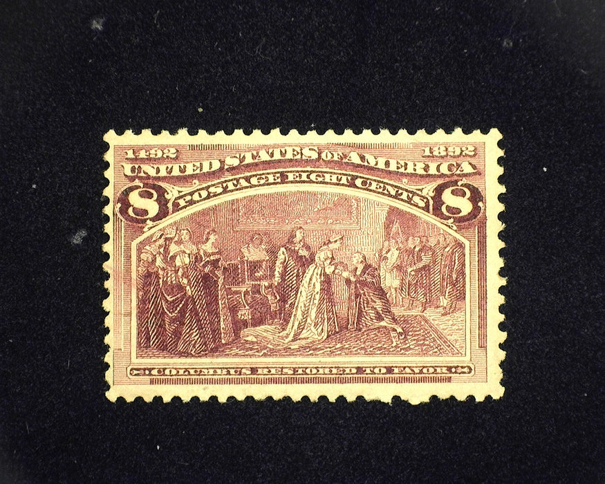 #236 MLH 8 cent Columbian. F US Stamp