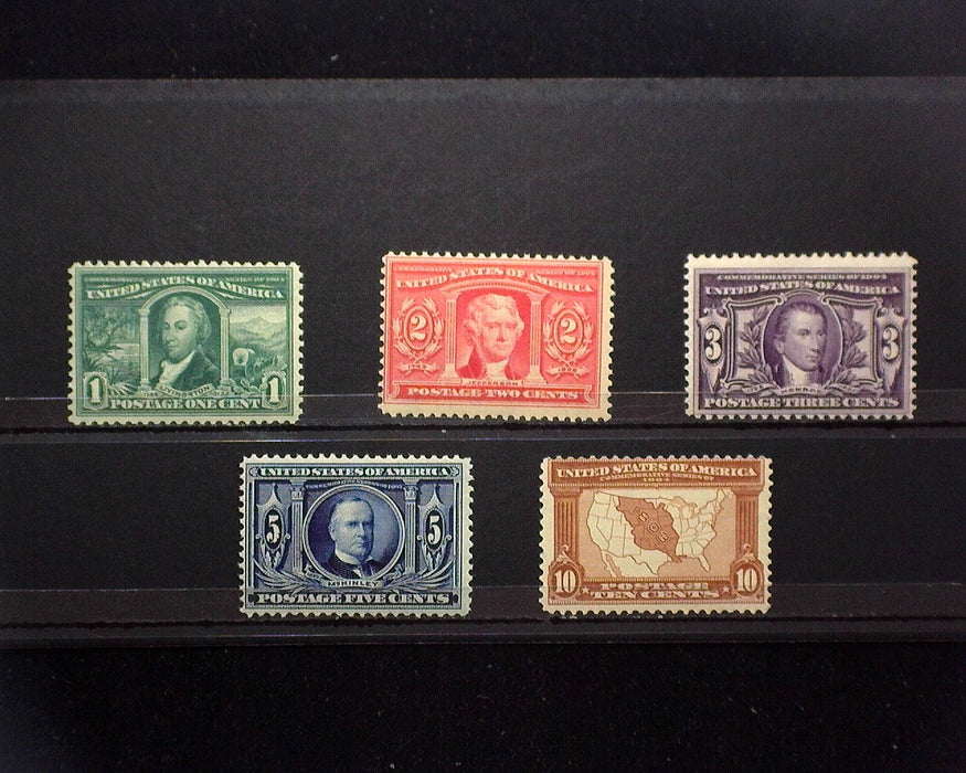 #323-327 MNH 1904 Louisiana Purchase 323-327. F US Stamp