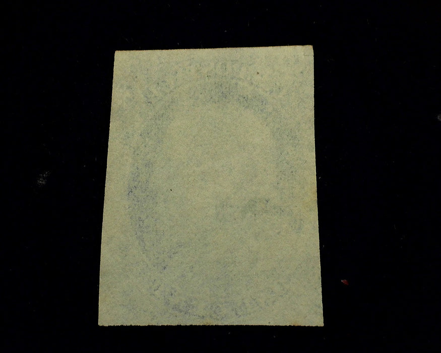 #7 3 margin stamp with very faint Blue Cancel. F Used US Stamp