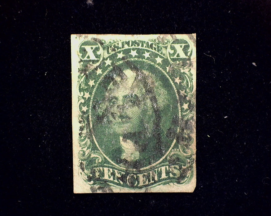 #14 Just 4 margin stamp deep color. F/VF Used US Stamp