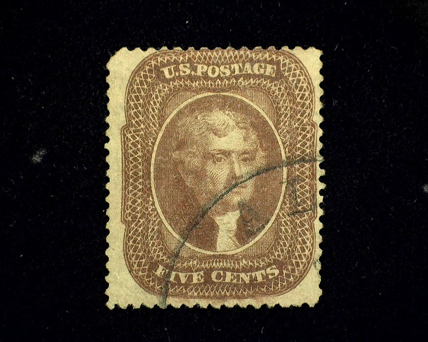 #30a Fresh stamp with Faint Town cancel. Used F+ US Stamp