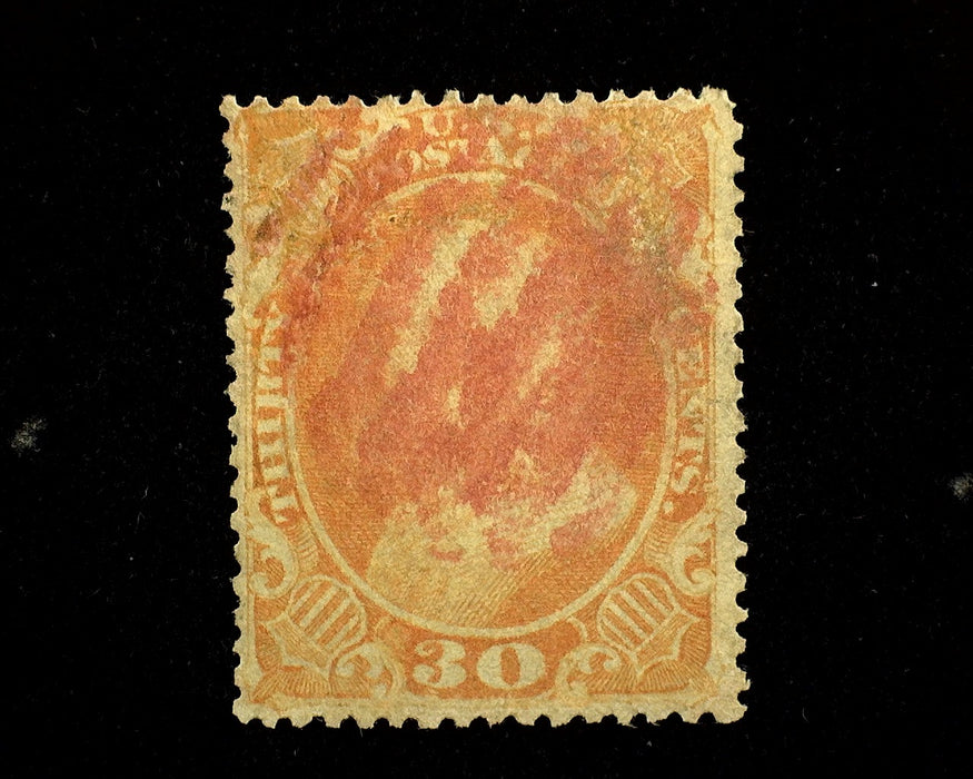 #38 Red Grid cancel. F/VF Used US Stamp