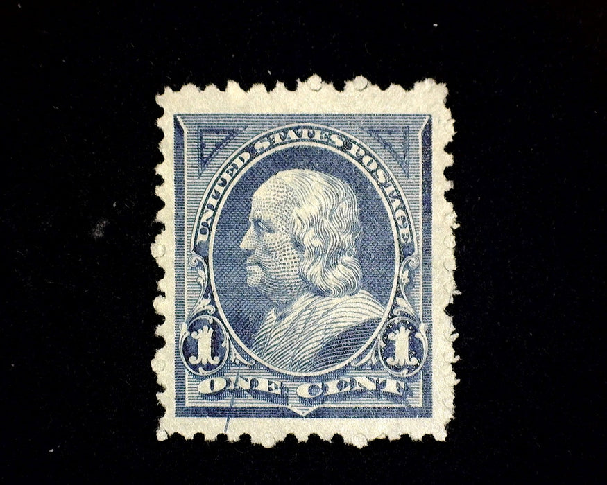 #247 1 Cent Franklin Blue Outstanding large margin stamp. Mint Vf/Xf No gum US Stamp