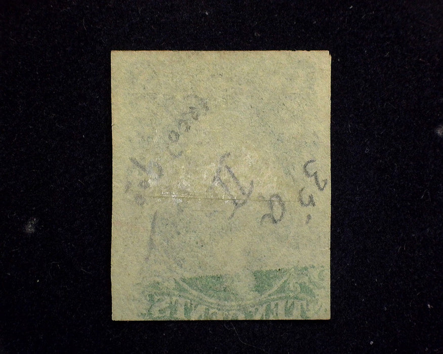 #14 Faint cancel. Fresh 3 full margins and close at bottom. F/VF Used US Stamp