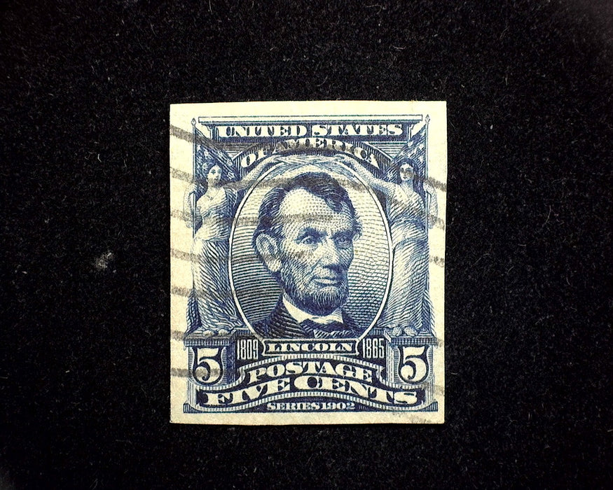 #315 5 cent Lincoln Imperforate Vf/Xf Used US Stamp