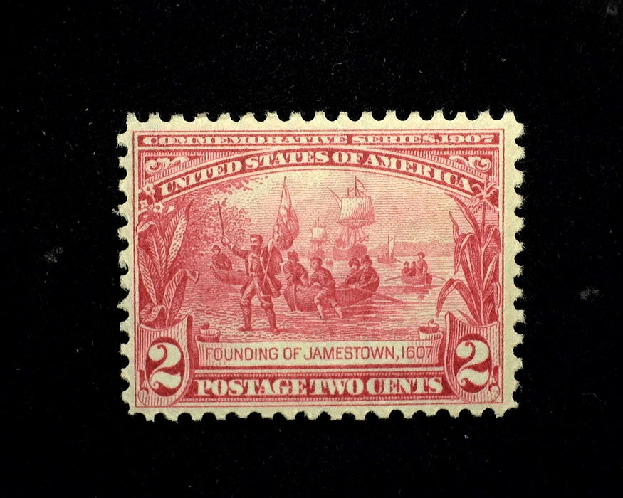 #329 2 cent Jamestown Mint VF NH US Stamp