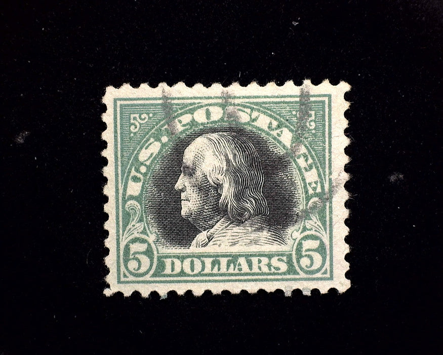 #524 5 Dollar Franklin Vf/Xf Used Choice large margins US Stamp